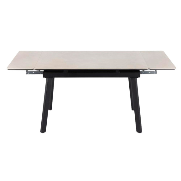 Керамический стол Норман 120(180)х80 carmen light grey / черный Керамический стол Норман 120(180)х80 carmen light grey / черный - фото 4