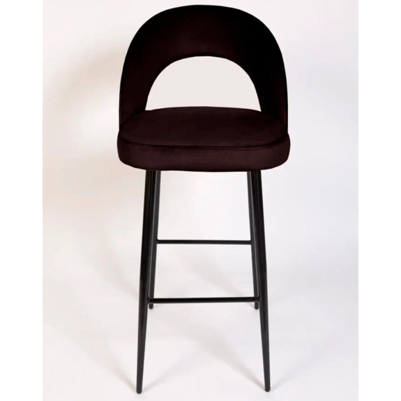 Стул Пиннате, барный, коричневый, черный, велюр - фото 2