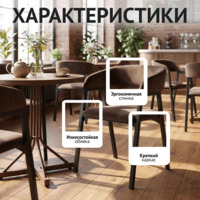 Фотография товара Стул Прадо, велюр Велютто 23, каркас черный муар от компании ChiedoCover.